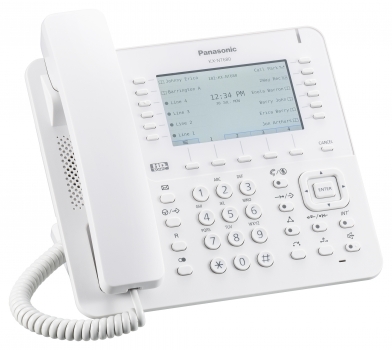 Teléfono IP-PT, Pantalla LCD color de 4.4 pulg retroiluminada, 12X4 botones CO flexibles, 2 puertos Ethernet Gb, función EHS, Bluetooth, Color Blanco. Mod. KX-NT680X Teléfono IP-PT, Pantalla LCD color de 4.4 pulg retroiluminada, 12X4 botones CO flexibles, 2 puertos Ethernet Gb, función EHS, Bluetooth, Color Blanco. Mod. KX-NT680X